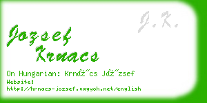 jozsef krnacs business card